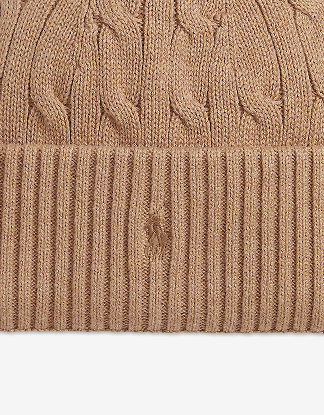Boys Cable Knit Beanie Hat in Beige