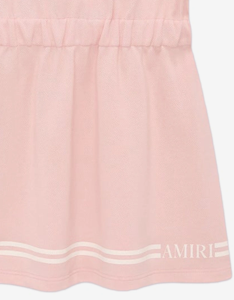 Girls Logo Polo Dress in Pink