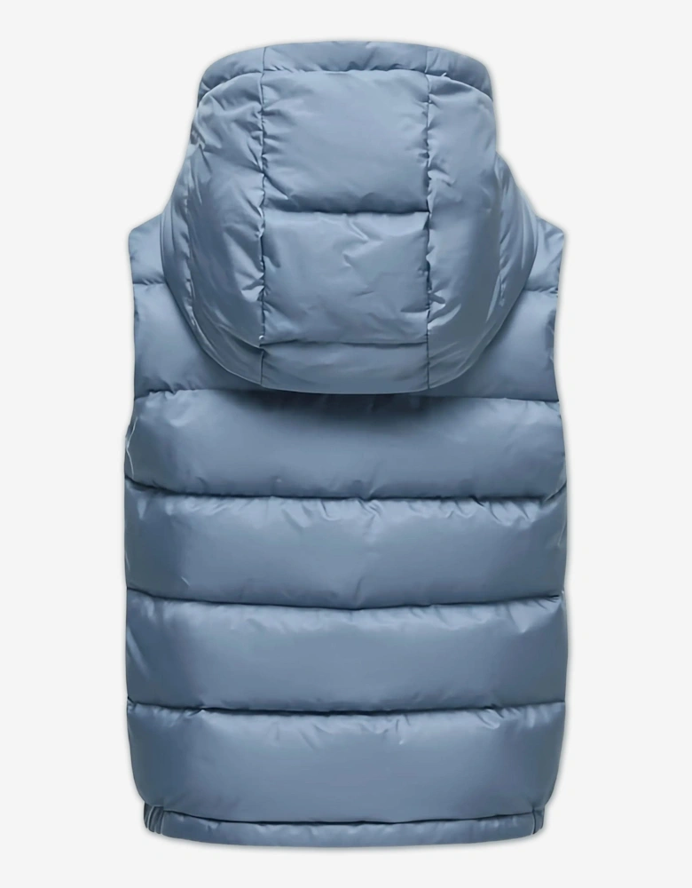 Kids Down Padded Fudo Gilet in Blue