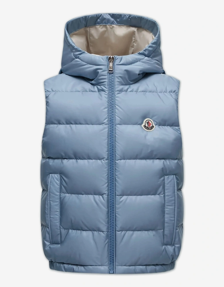 Kids Down Padded Fudo Gilet in Blue