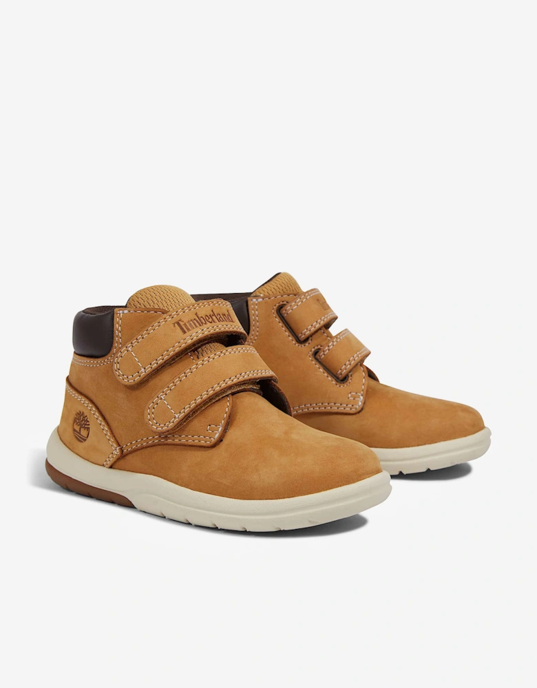 Boys Toddle Tracks Mid Hook & Loop Boots in Beige