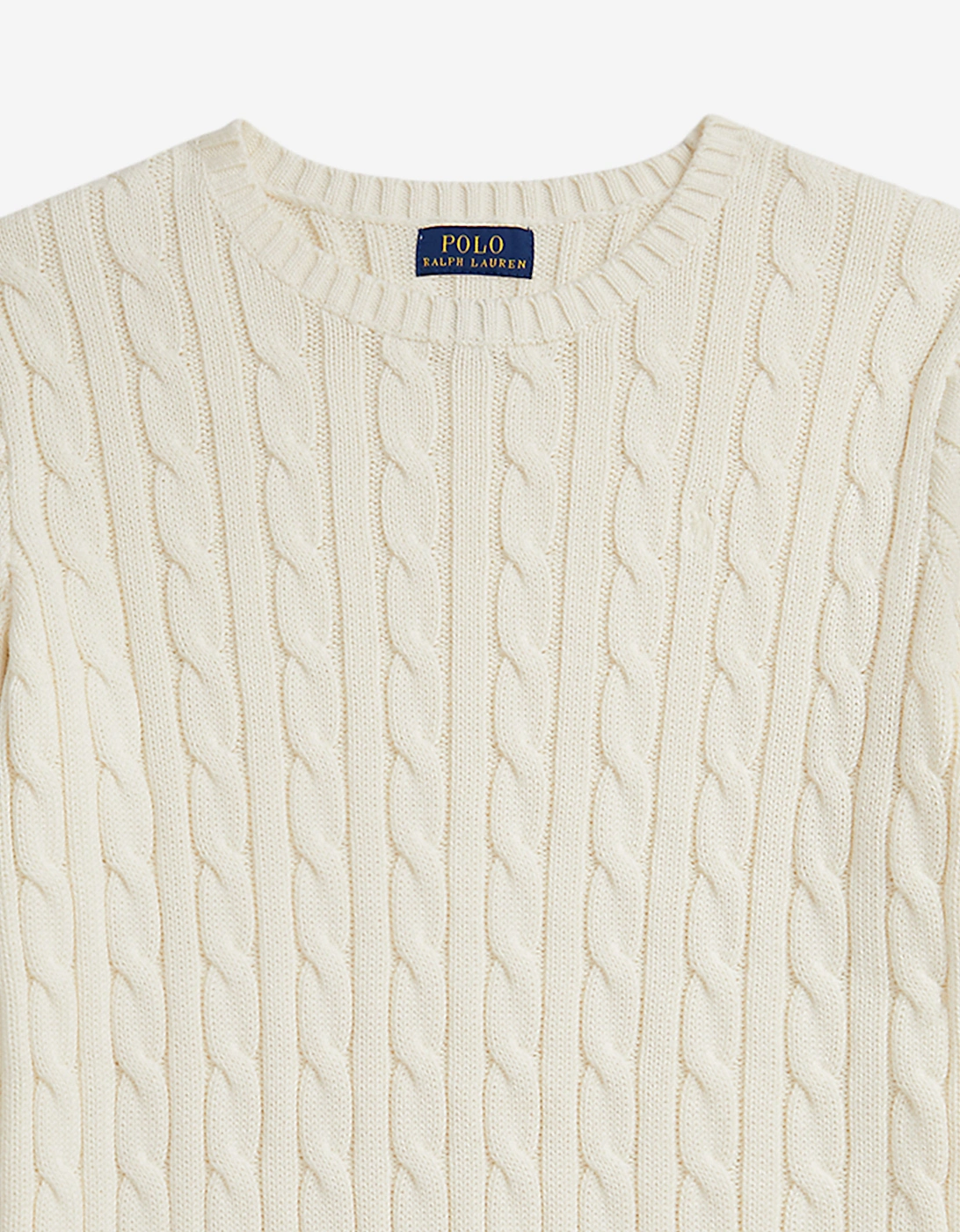 Girls Cable Knit Jumper Dress in Ivory