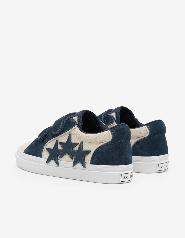 Kids Leather Sunset Skate Low Trainers in Navy