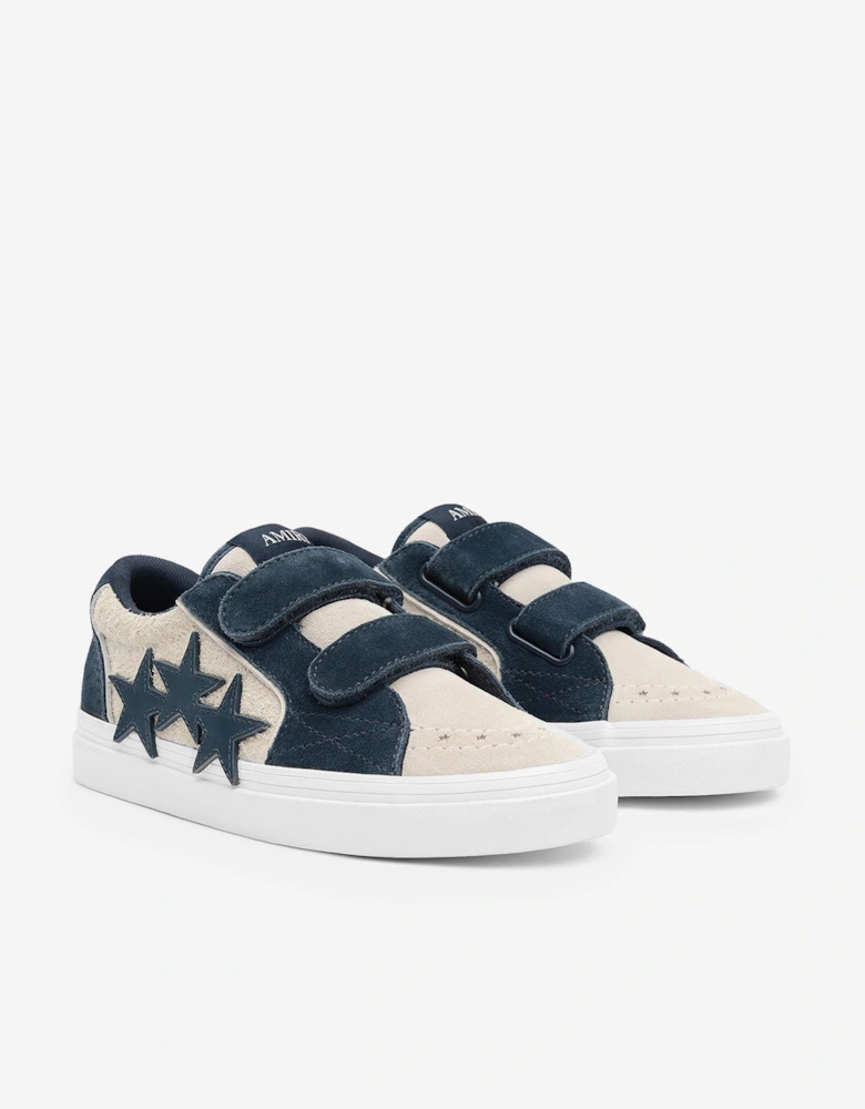 Kids Leather Sunset Skate Low Trainers in Navy