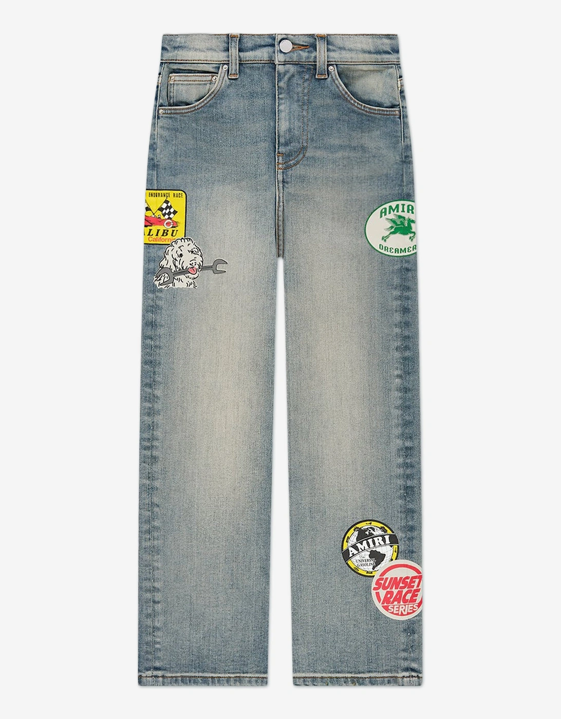 Kids Station Patch Straight Jeans in Blue, 5 of 4