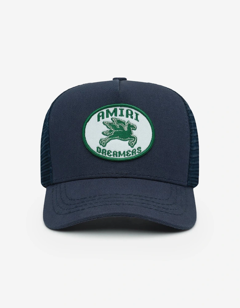 Kids Dreamers Patch Trucker Cap in Navy