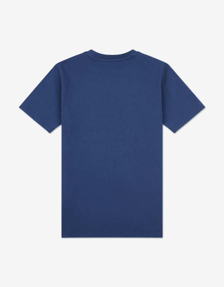 Boys Jersey Stacked Logo T-Shirt in Navy