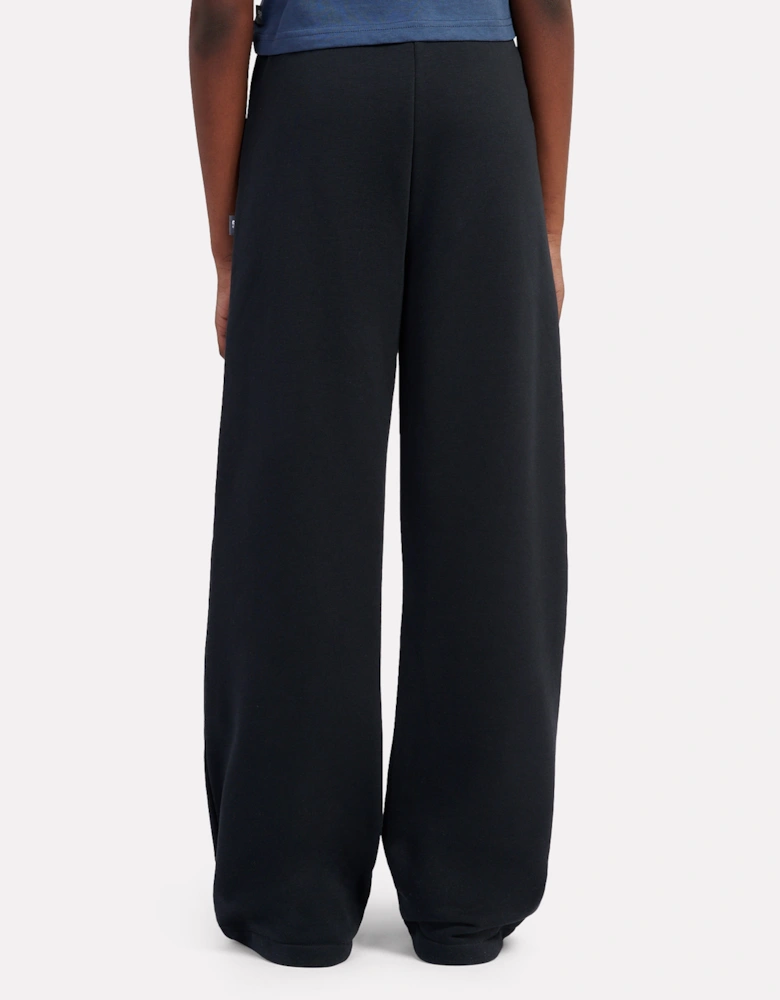Girls Small Logo Wide Leg Joggers in Black