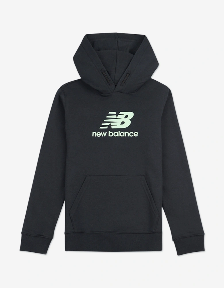 Boys Stacked Logo Tracksuit in Black