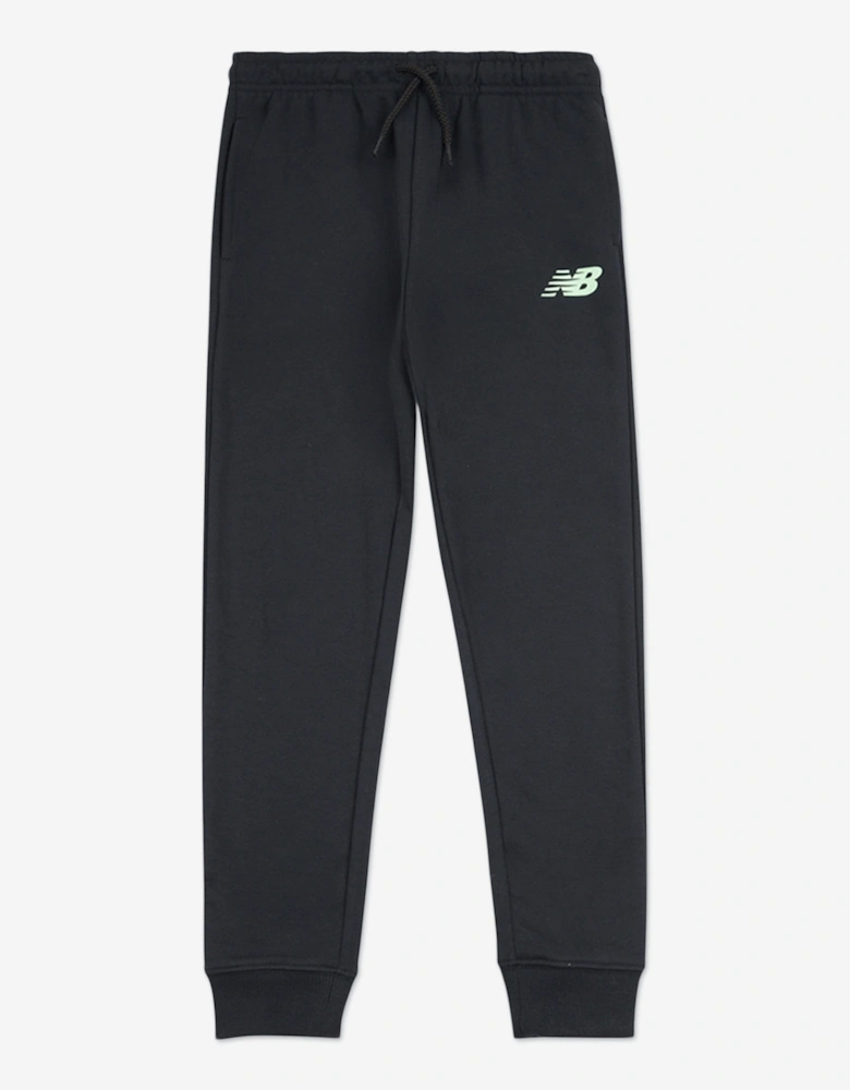 Boys Stacked Logo Tracksuit in Black
