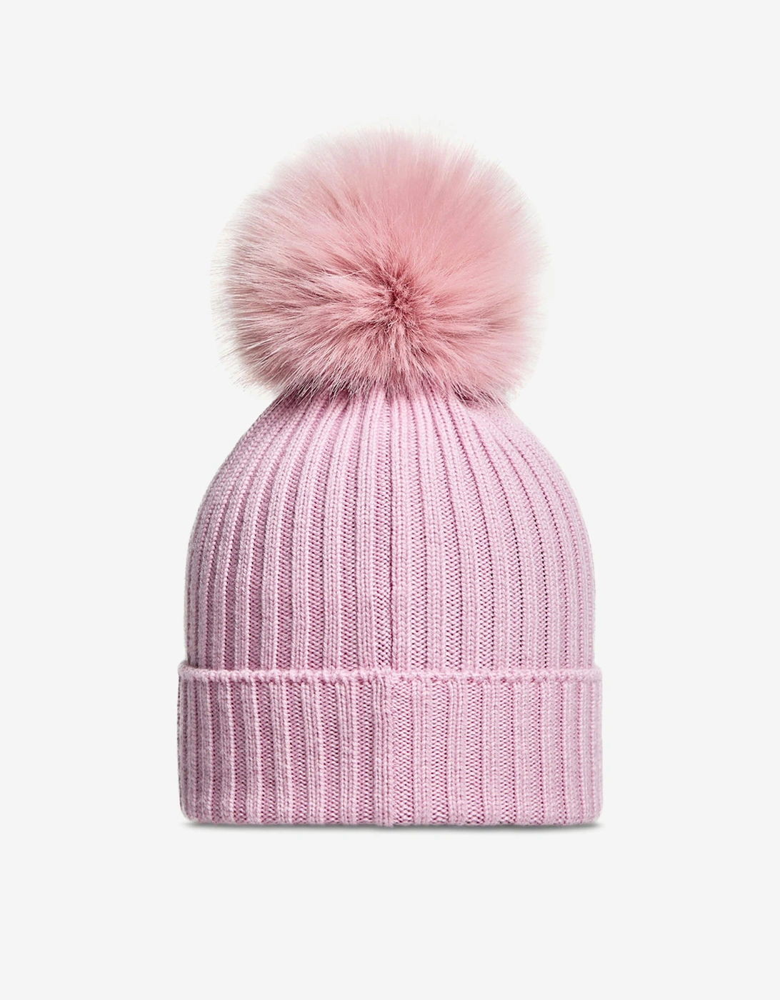 Girls Knitted Pom Pom Hat in Pink