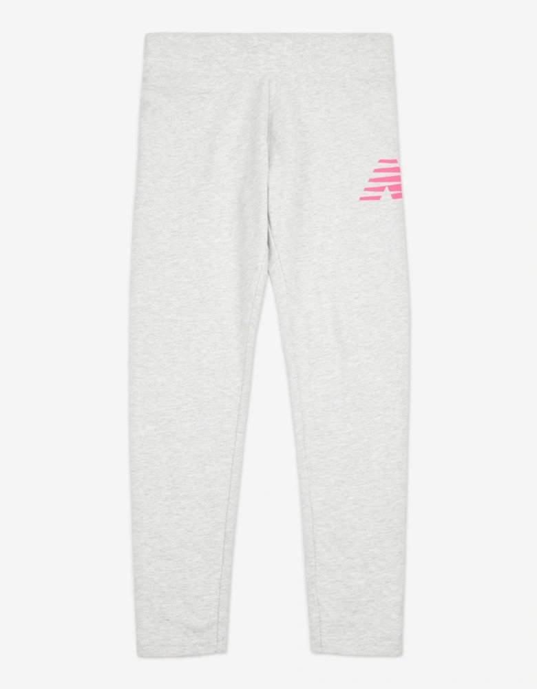 Girls Flower Graphic T-Shirt and Leggings Set in Pink