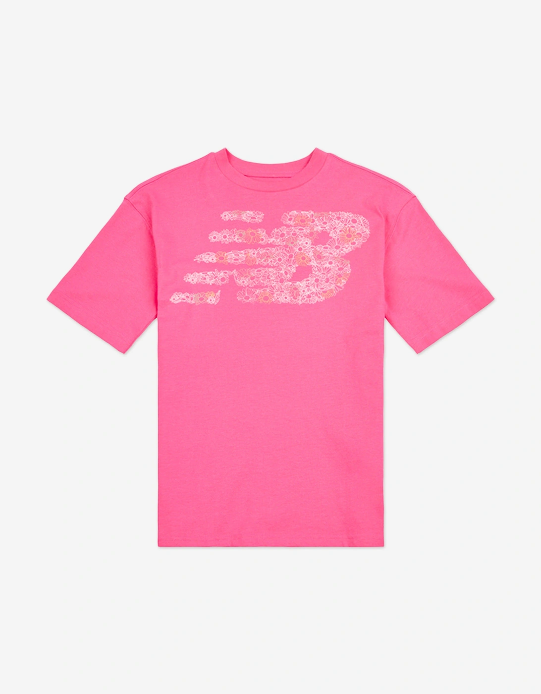 Girls Flower Graphic T-Shirt and Leggings Set in Pink