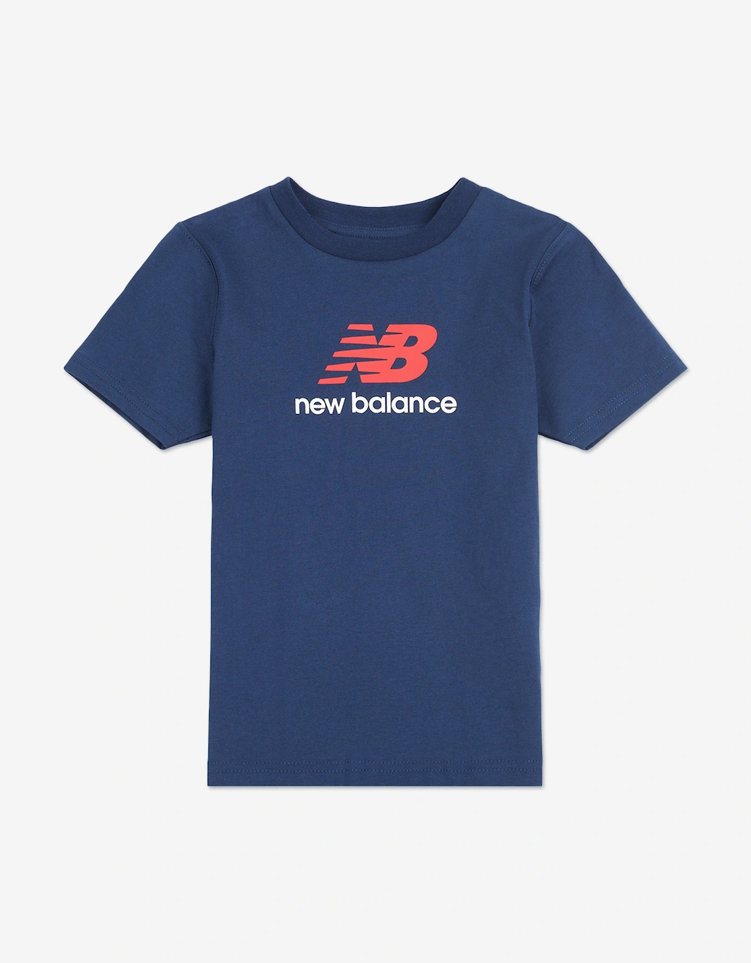 Boys Stacked Logo T-Shirt in Navy, 5 of 4