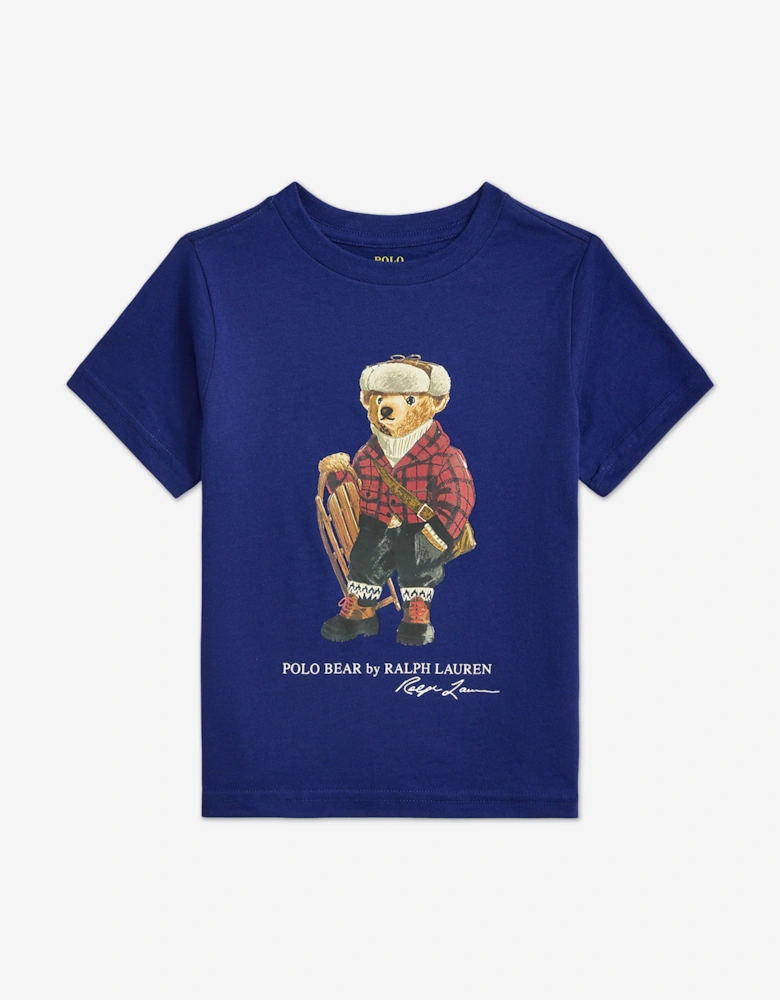 Boys Polo Bear T-Shirt in Navy