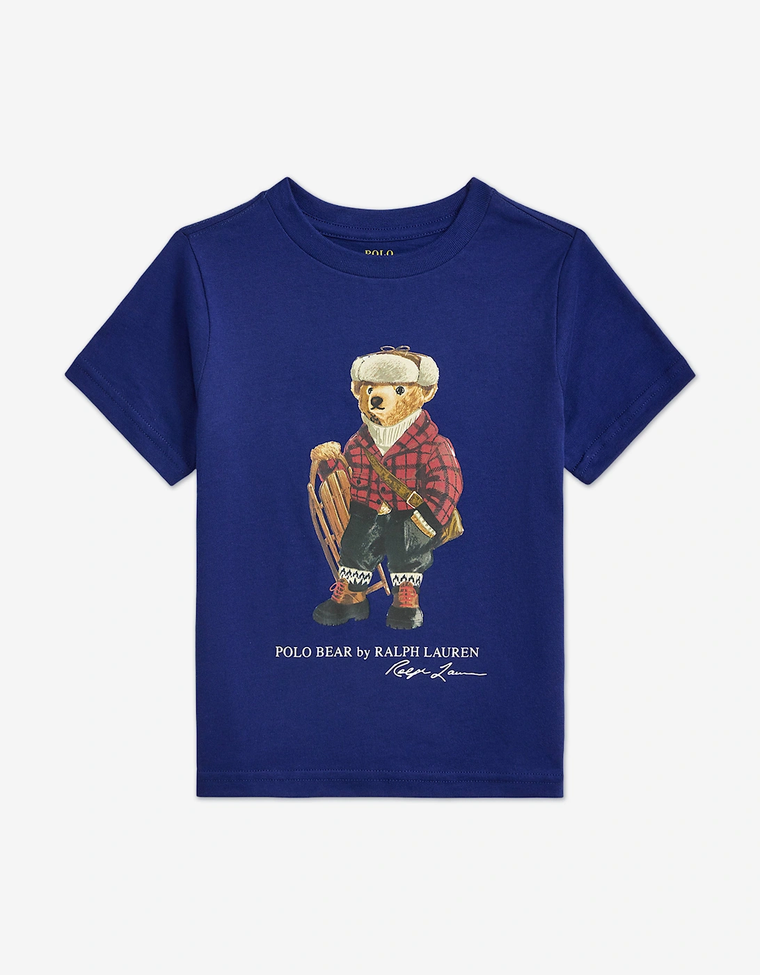 Boys Polo Bear T-Shirt in Navy, 5 of 4