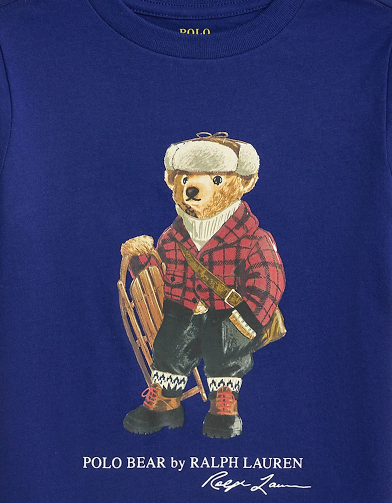 Boys Polo Bear T-Shirt in Navy