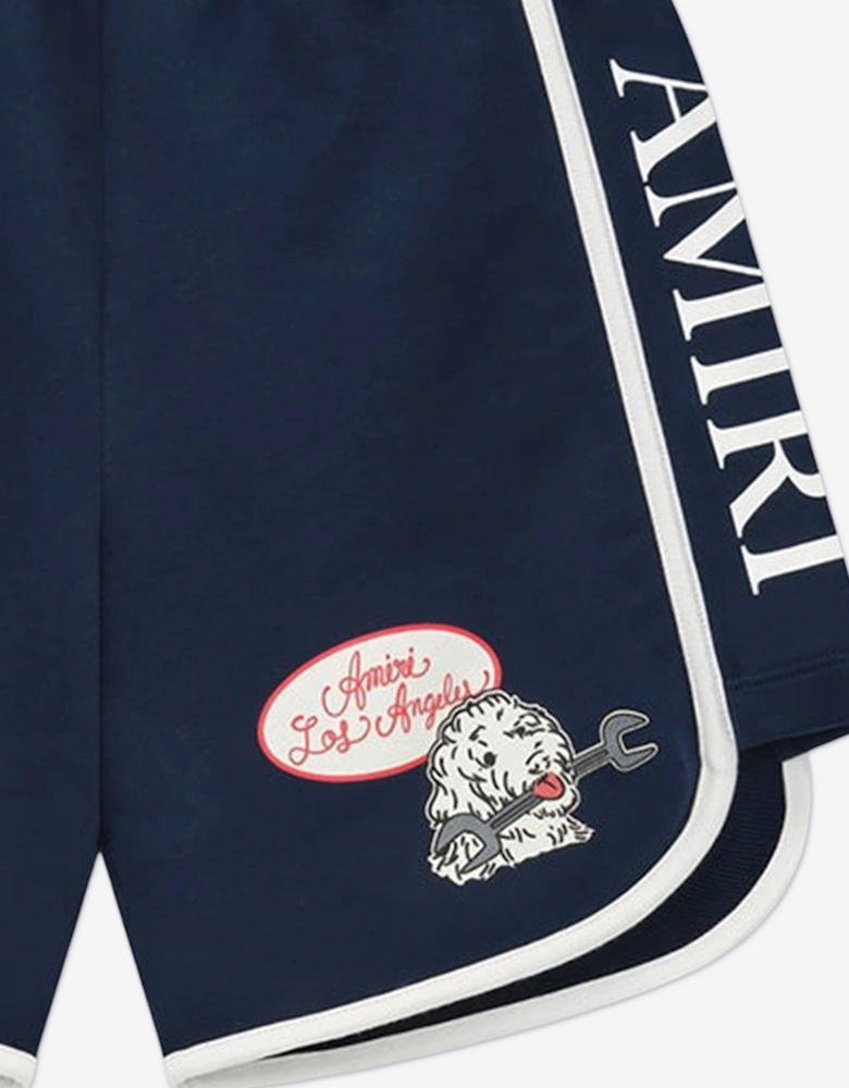 Boys Station Patch Shorts in Navy