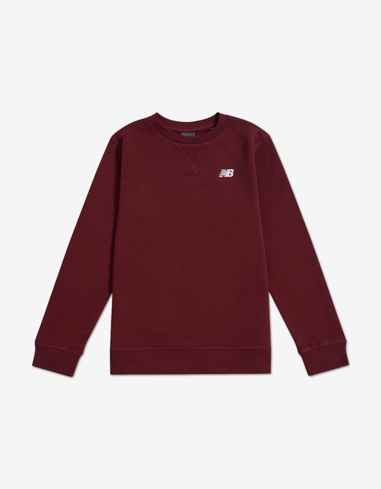 Boys French Terry Small Logo Sweatshirt in Red