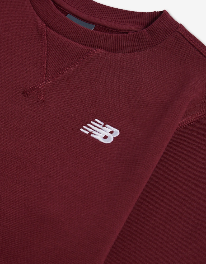 Boys French Terry Small Logo Sweatshirt in Red