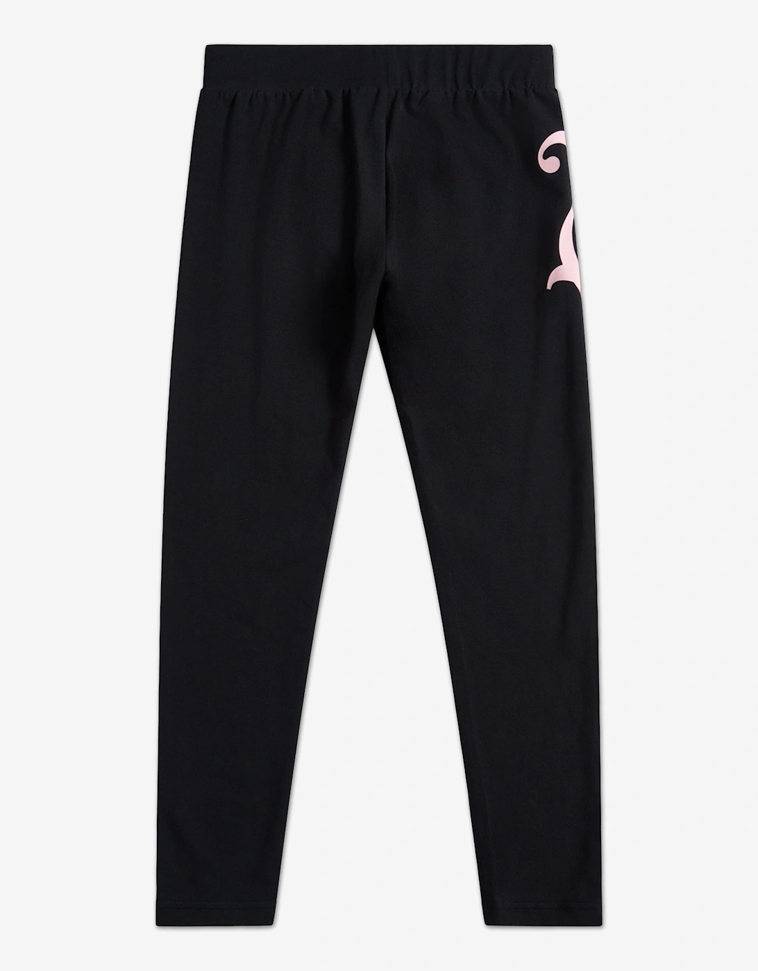 Girls Large Logo Leggings in Black