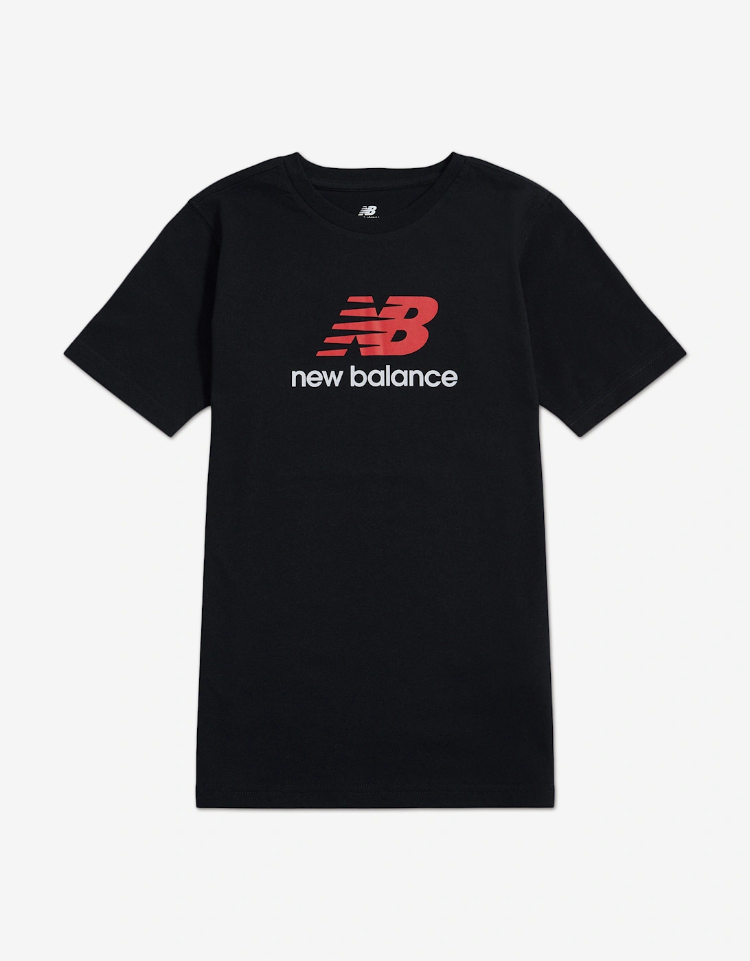 Boys Jersey Stacked Logo T-Shirt in Black, 5 of 4