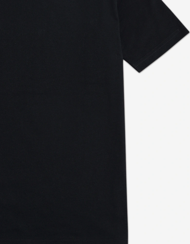 Boys Jersey Stacked Logo T-Shirt in Black