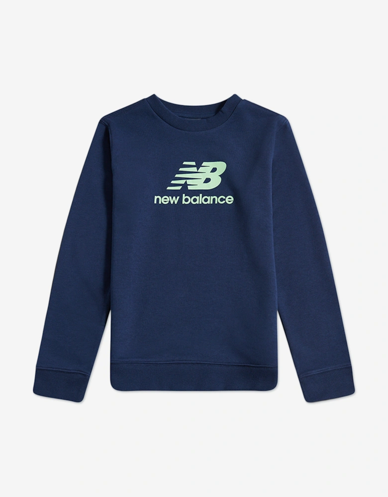 Boys Stacked Logo Tracksuit in Navy