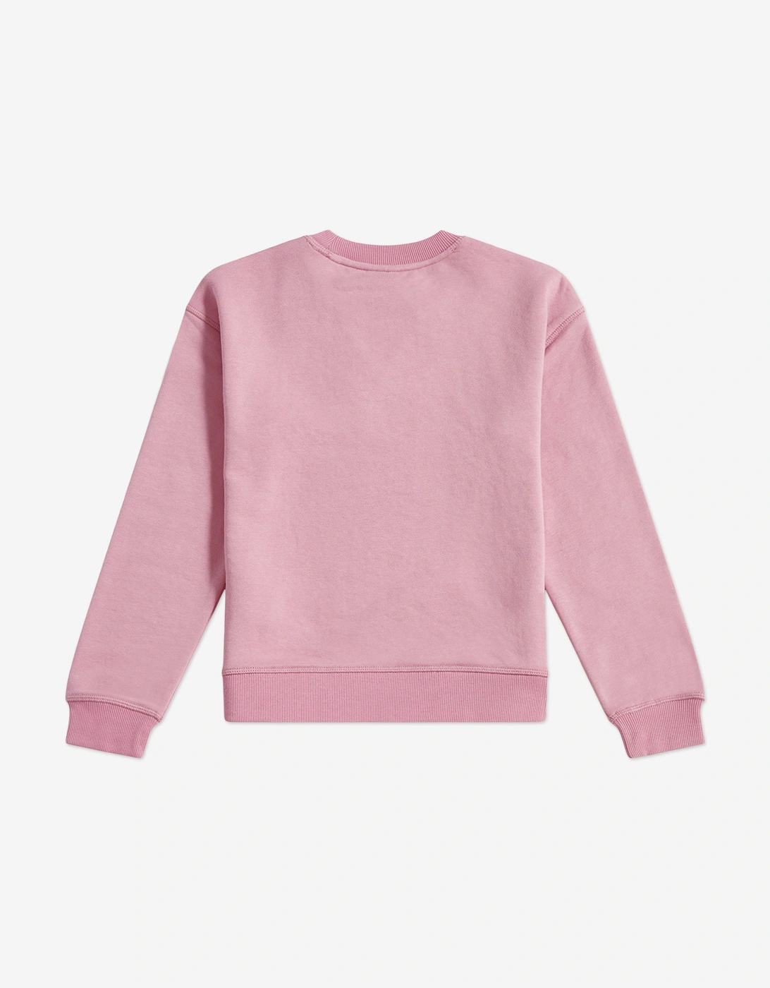 Girls French Terry Small Logo Sweatshirt in Pink