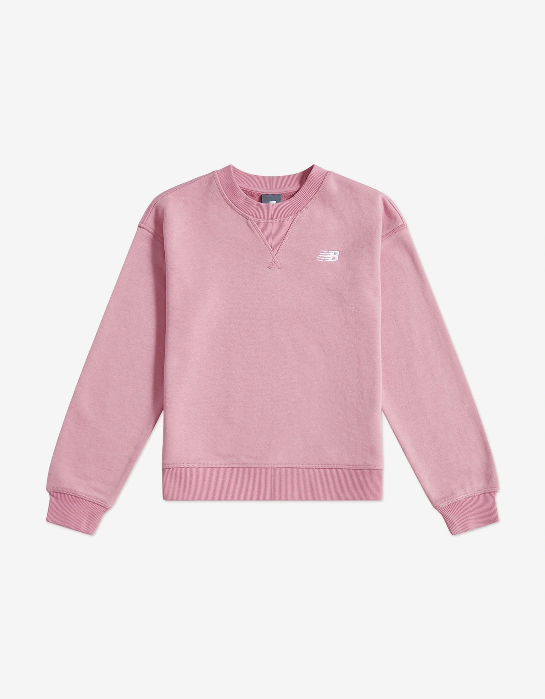Girls French Terry Small Logo Sweatshirt in Pink, 5 of 4