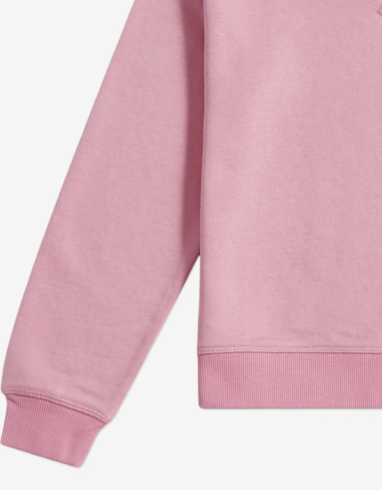 Girls French Terry Small Logo Sweatshirt in Pink