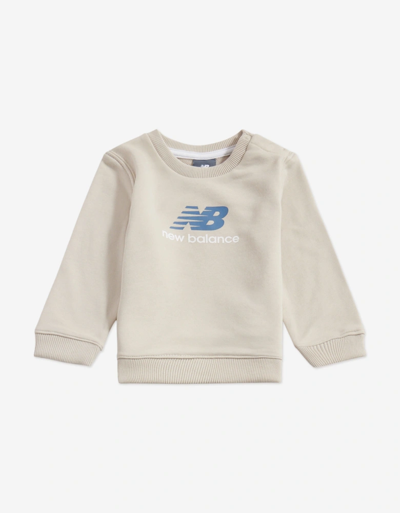 Boys Logo Tracksuit in Beige