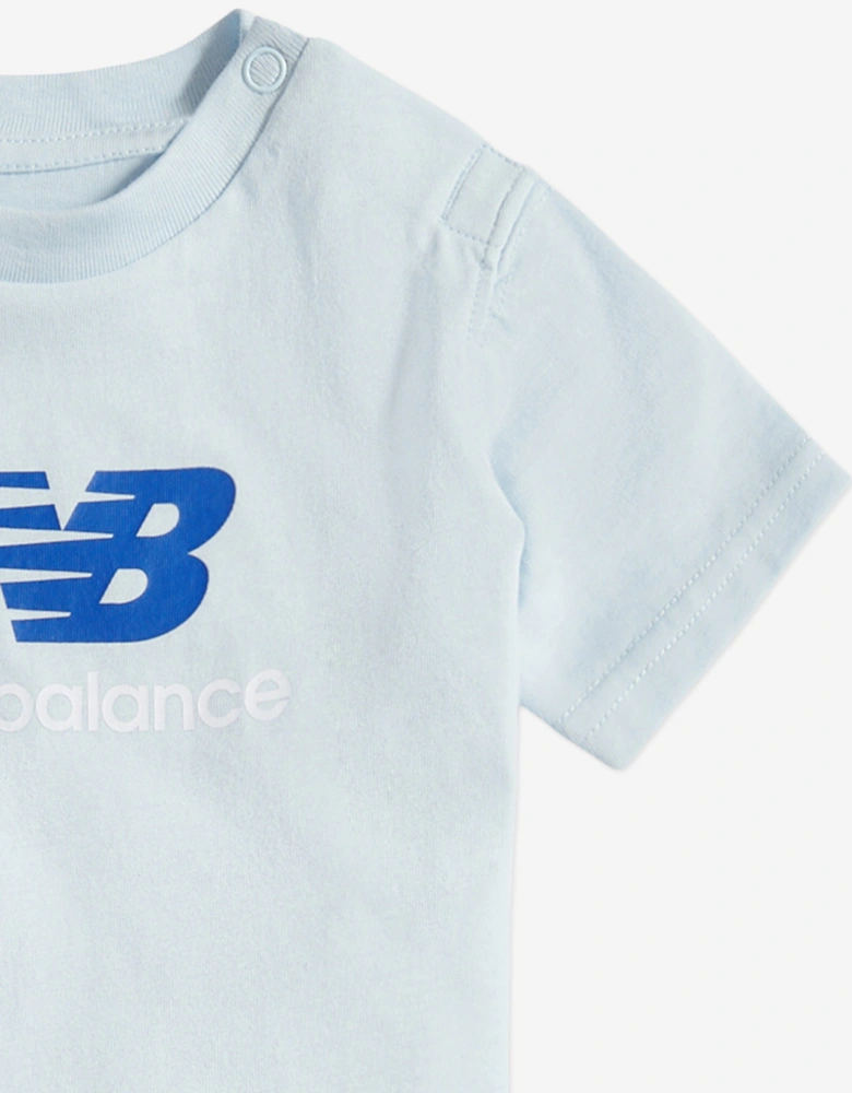 Boys Stacked Logo T-Shirt in Blue