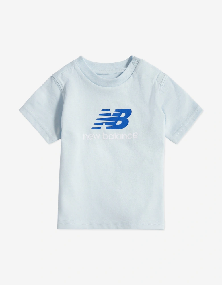 Boys Stacked Logo T-Shirt in Blue
