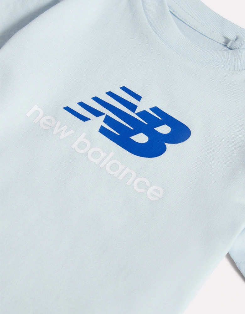 Boys Stacked Logo T-Shirt in Blue