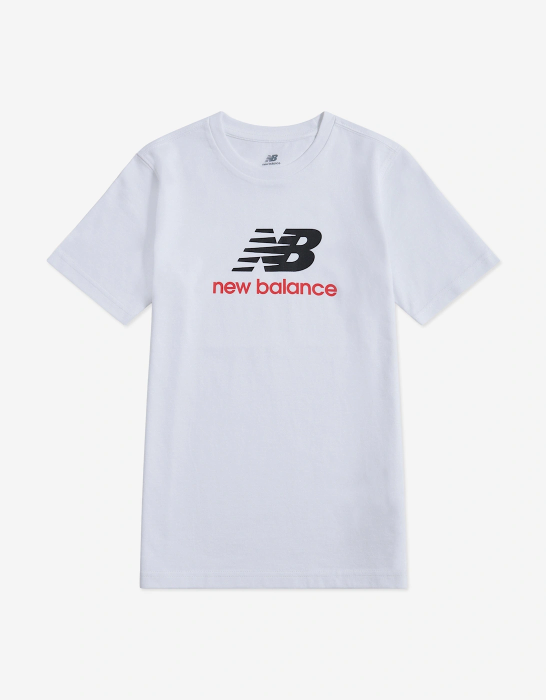 Boys Jersey Stacked Logo T-Shirt in White, 5 of 4