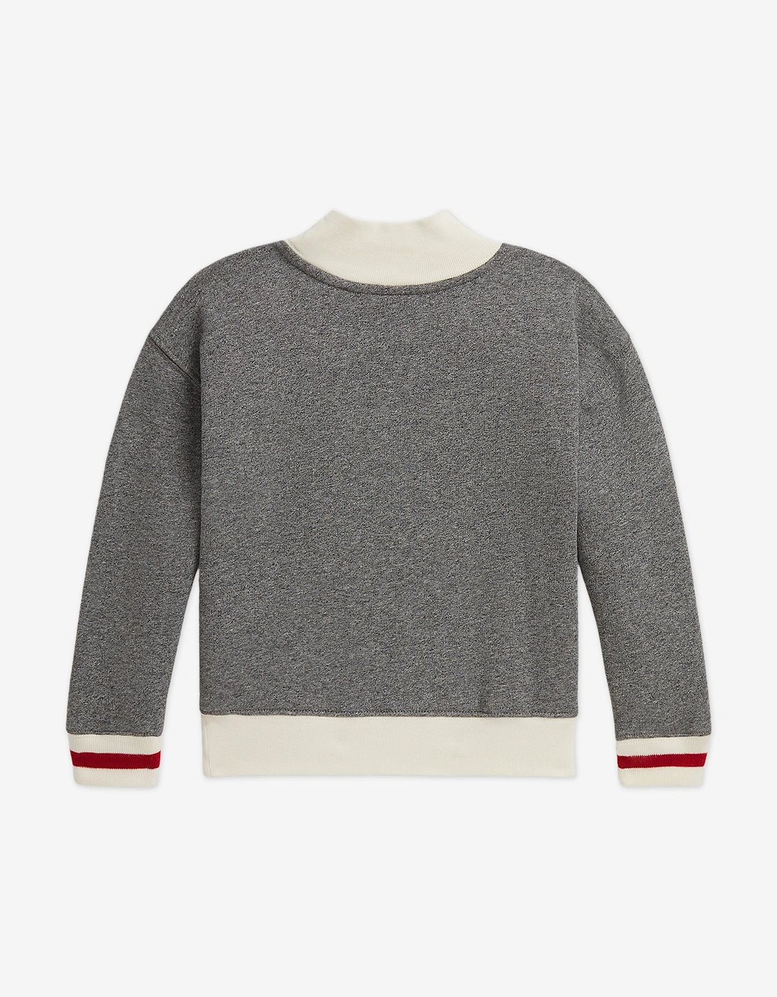 Girls USA Flag Sweatshirt in Grey