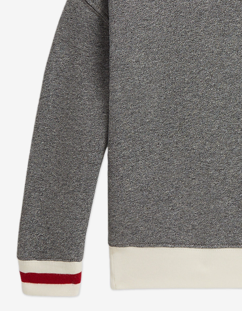 Girls USA Flag Sweatshirt in Grey