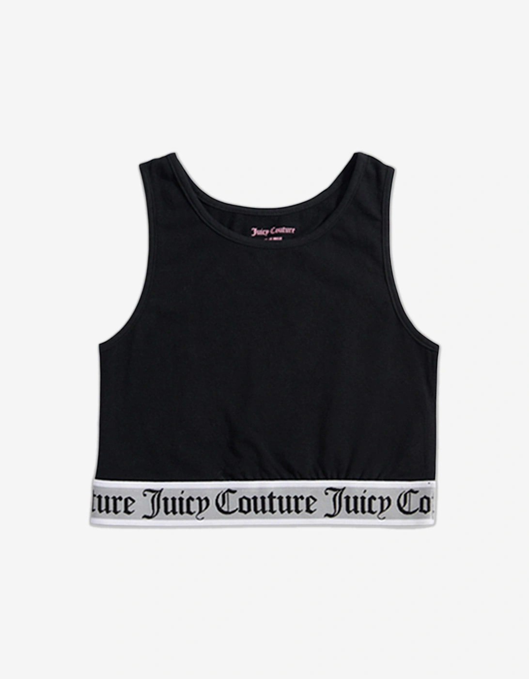 Girls Crop Vest and Wide Leg Pyjama Set in Black