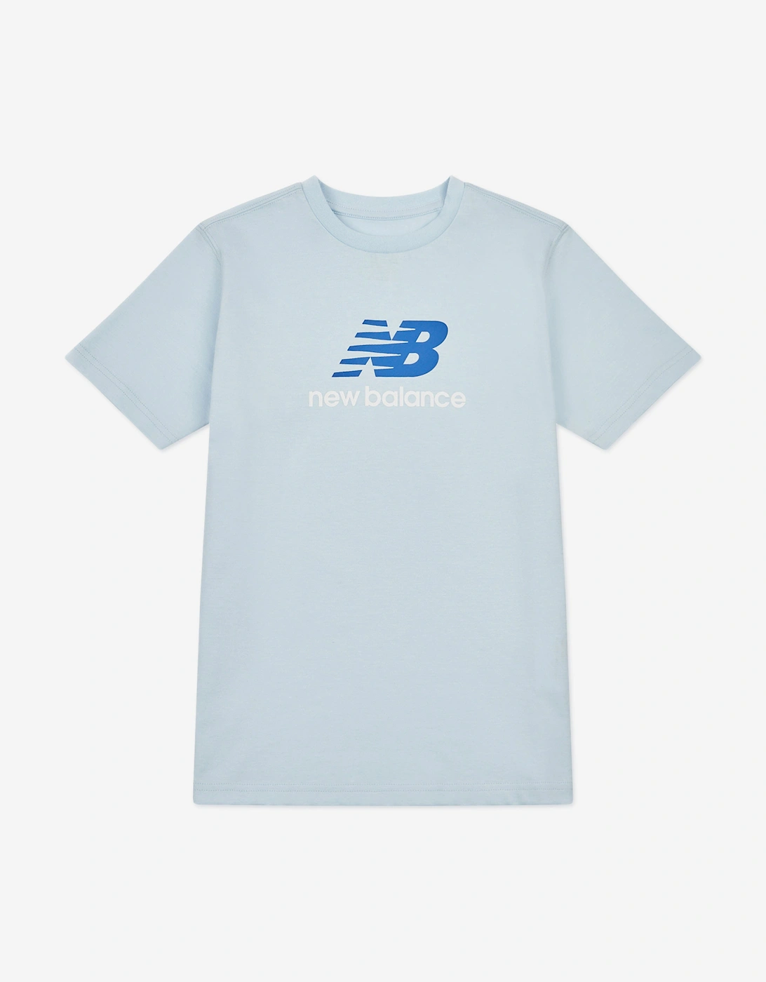 Boys Jersey Stacked Logo T-Shirt in Blue, 5 of 4