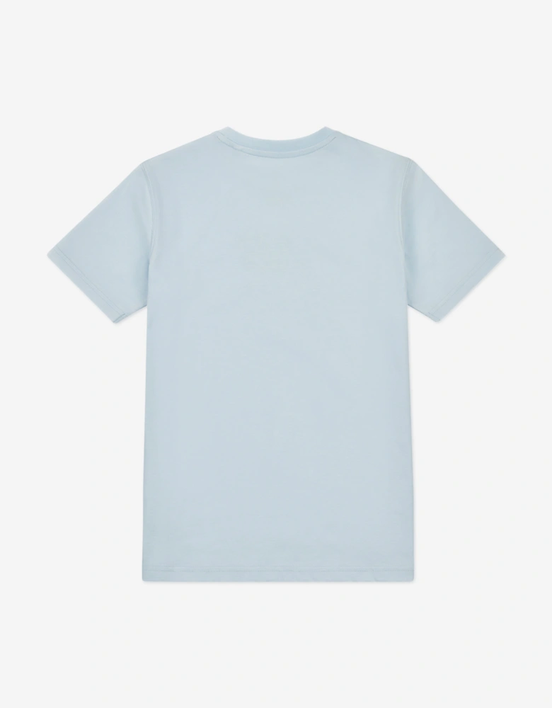 Boys Jersey Stacked Logo T-Shirt in Blue