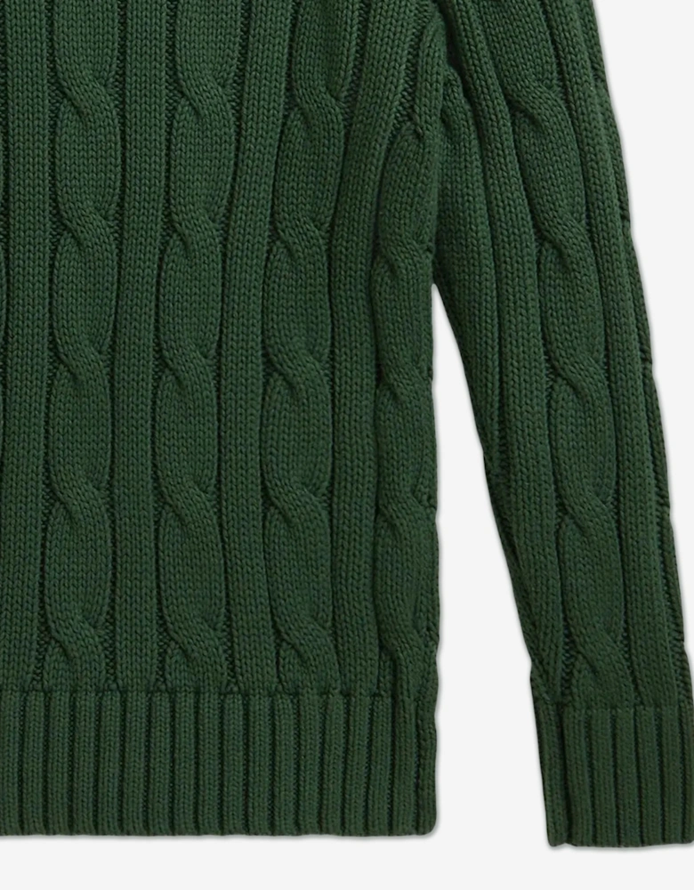 Boys Cable Knit Jumper in Green