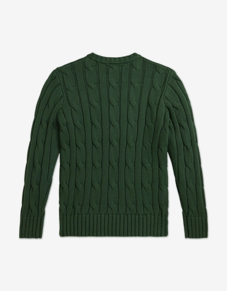 Boys Cable Knit Jumper in Green