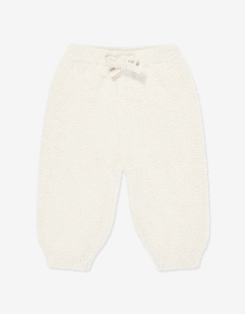 7AM Enfant Baby  Fuzzy Boxy Lounge Pants in Ivory