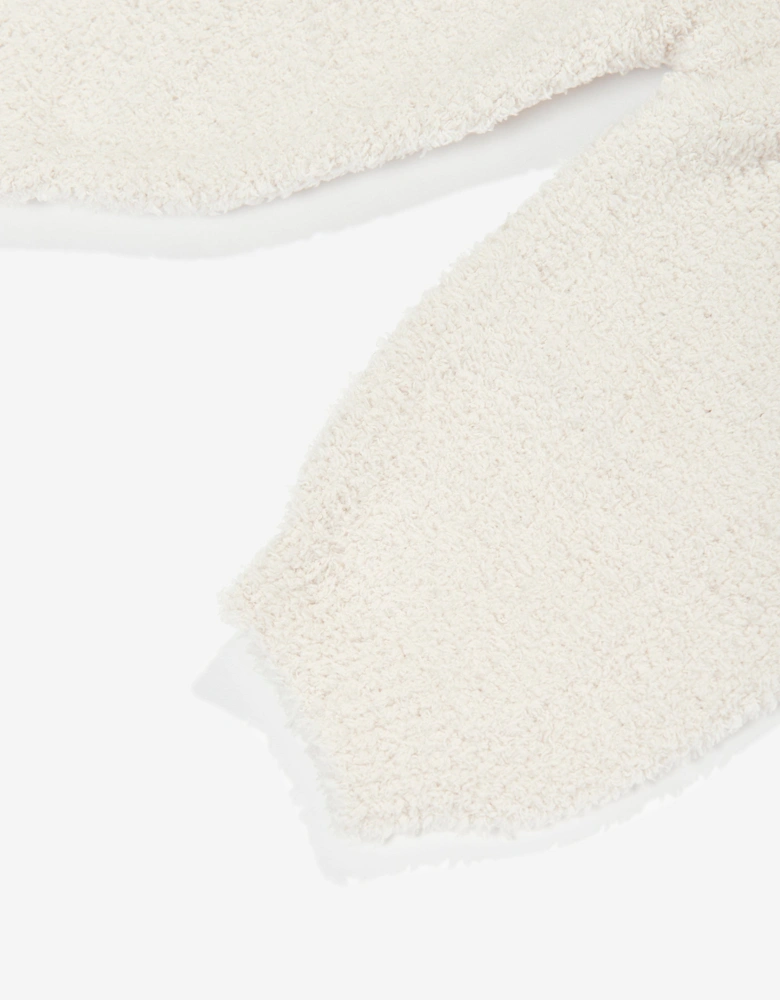 7AM Enfant Baby  Fuzzy Boxy Lounge Pants in Ivory