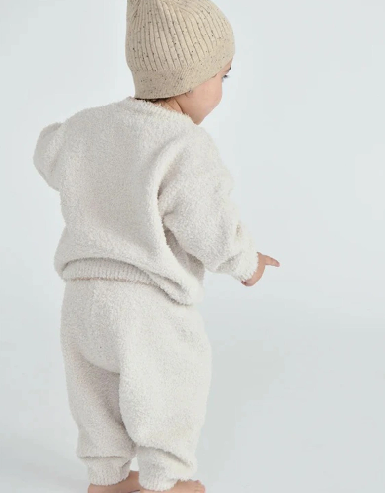 7AM Enfant Baby Fuzzy Boxy Sweater in Ivory