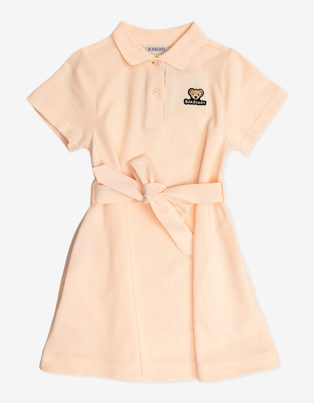 Girls Astrid Bear Polo Dress in Pink, 5 of 4