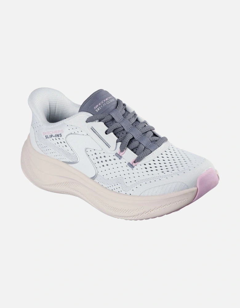 Skech Cloud Plush Horizon Polyester Women's White/Multi Trainers