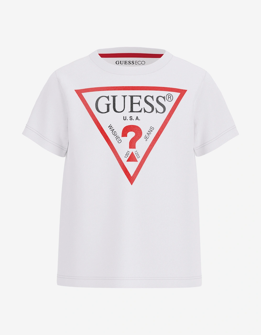Boys Logo Print T-Shirt in White, 4 of 3