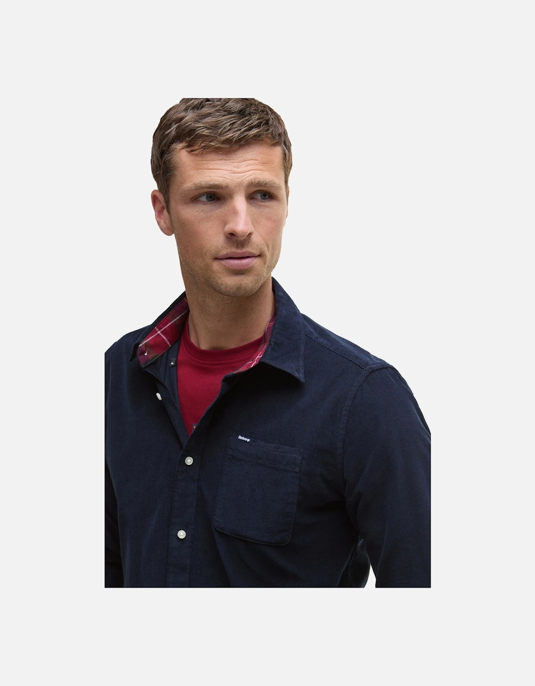 Ramsey Corduroy Shirt Navy/Red